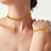 Wholesale Jewelry Copper Goldplated Ochain Multilayer Stitching Allmatch Bracelet Necklace