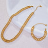 Wholesale Jewelry Copper Goldplated Ochain Multilayer Stitching Allmatch Bracelet Necklace