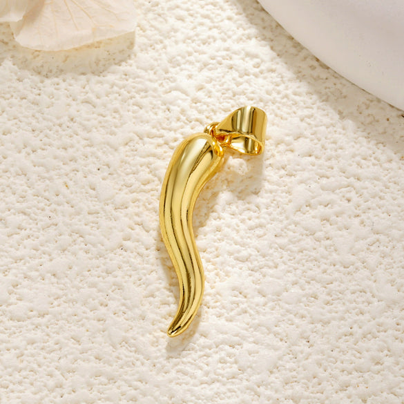 Wholesale Jewelry Copper Goldplated Oildropping Chili Pendant Necklace