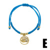 Wholesale Jewelry Copper Goldplated Starfish Turtle Pendant Braided Bracelet Simple Style Electroplating