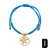 Wholesale Jewelry Copper Goldplated Starfish Turtle Pendant Braided Bracelet Simple Style Electroplating