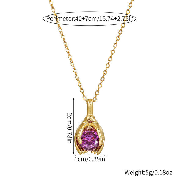 Wholesale Jewelry Copper Handmade Geometric Pendant Necklace For Women