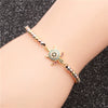 Wholesale Jewelry Copper Handmade Microinlaid Zircon Turtle Adjustable Unisex Bracelet