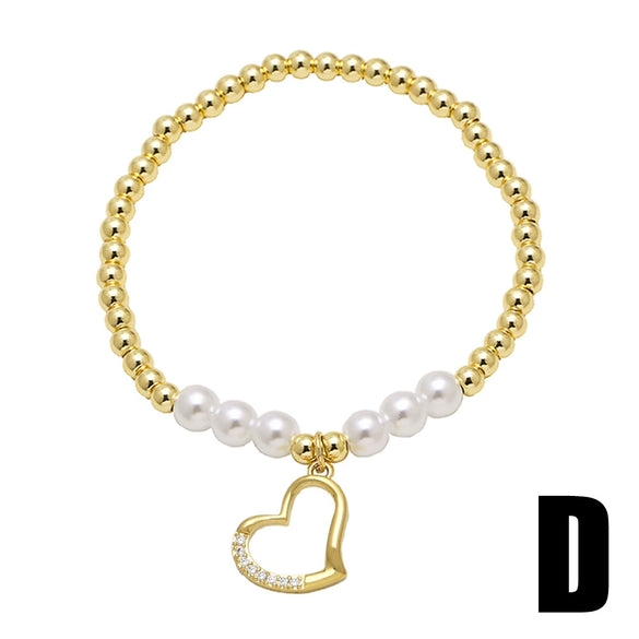 Wholesale Jewelry Copper Heart Animal Zodiac Pendant Bracelet Electroplating Style Unisex
