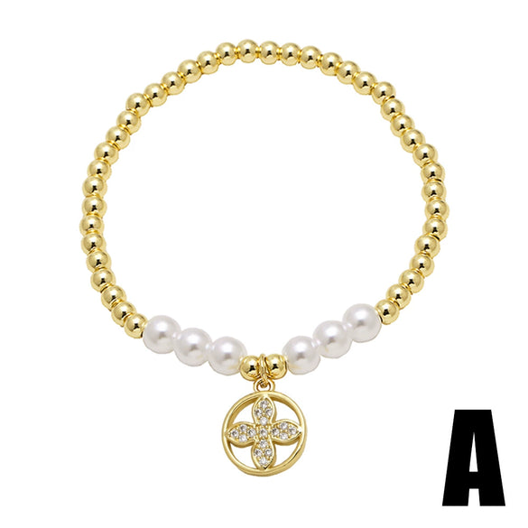 Wholesale Jewelry Copper Heart Animal Zodiac Pendant Bracelet Electroplating Style Unisex