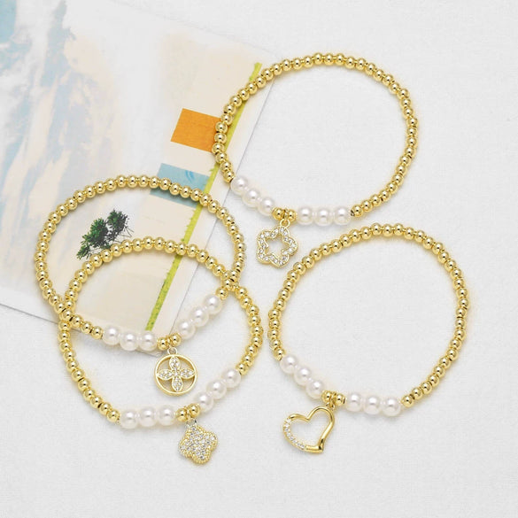 Wholesale Jewelry Copper Heart Animal Zodiac Pendant Bracelet Electroplating Style Unisex