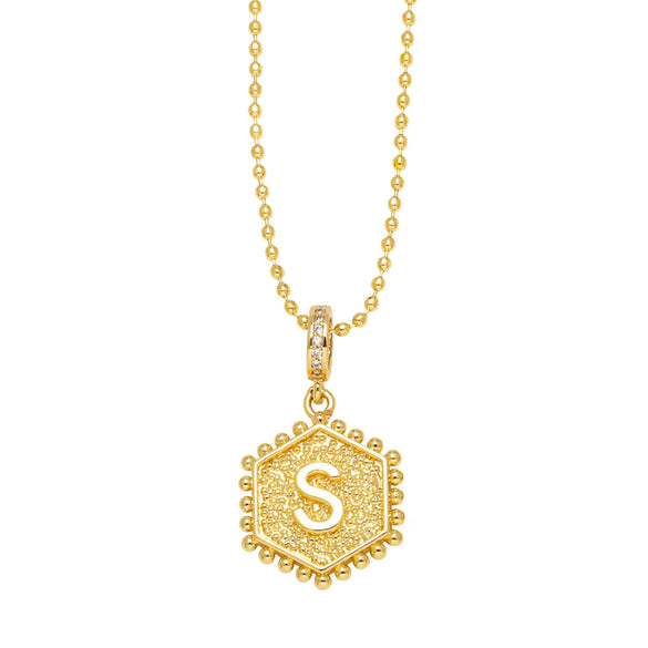 Wholesale Jewelry Copper Heart Geometric Electroplated Necklace