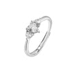 Wholesale Jewelry Copper Heart Microinlaid Zircon Electroplated Ladies Ring