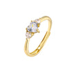Wholesale Jewelry Copper Heart Microinlaid Zircon Electroplated Ladies Ring