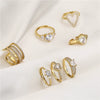Wholesale Jewelry Copper Heart Microinlaid Zircon Electroplated Ladies Ring