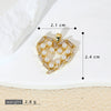 Wholesale Jewelry Copper Heart Microinlay Goldplated Love Necklace Pendant And Earrings