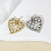 Wholesale Jewelry Copper Heart Microinlay Goldplated Love Necklace Pendant And Earrings
