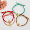 Wholesale Jewelry Copper Heart Pendant Bracelet Electroplated