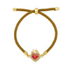 Wholesale Jewelry Copper Heart Pendant Bracelet Electroplated