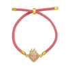 Wholesale Jewelry Copper Heart Pendant Bracelet Electroplated