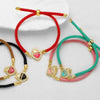 Wholesale Jewelry Copper Heart Pendant Bracelet Electroplated