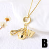 Wholesale Jewelry Copper Heart Pendant Necklace Electroplating Minimalist Style