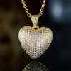 Wholesale Jewelry Copper Heart Pendant Necklace Mixed Gem Inlay Set With Precious Stones