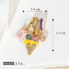 Wholesale Jewelry Copper Heart Rhombus Geometric Electroplated Tassel Pendant Necklace
