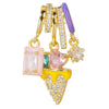 Wholesale Jewelry Copper Heart Rhombus Geometric Electroplated Tassel Pendant Necklace
