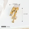 Wholesale Jewelry Copper Heart Rhombus Geometric Electroplated Tassel Pendant Necklace