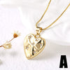 Wholesale Jewelry Copper Heart Shape Box Chain Necklace With Electroplating