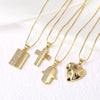 Wholesale Jewelry Copper Heart Shape Box Chain Necklace With Electroplating