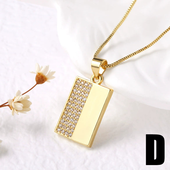 Wholesale Jewelry Copper Heart Shape Box Chain Necklace With Electroplating
