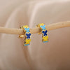 Wholesale Jewelry Copper Heart Shape Butterfly Cshaped Ear Studs Electroplating For Women