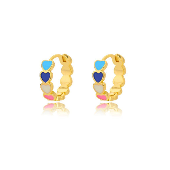 Wholesale Jewelry Copper Heart Shape Butterfly Cshaped Ear Studs Electroplating For Women