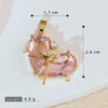 Wholesale Jewelry Copper Heart Shape Electroplating Love Zircon Single Pendant Necklace And Earrings For Women