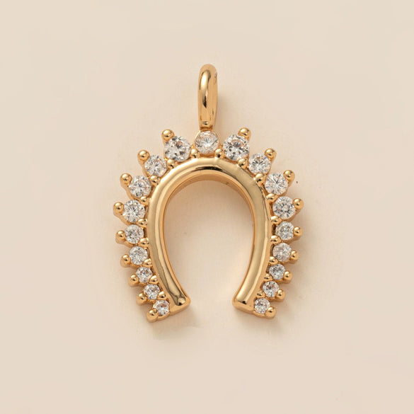 Wholesale Jewelry Copper Heart Shape Electroplating Pendant Necklace With Sun Love Ocean Horseshoe Moon Animal Starfish Conch Elements