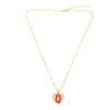 Wholesale Jewelry Copper Heart Shape Goldplated Lip Chain Necklace