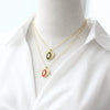 Wholesale Jewelry Copper Heart Shape Goldplated Lip Chain Necklace