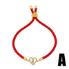 Wholesale Jewelry Copper Heart Shape Pendant Bracelet With Electroplating