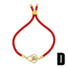 Wholesale Jewelry Copper Heart Shape Pendant Bracelet With Electroplating