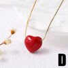 Wholesale Jewelry Copper Heart Shape Pendant Necklace With Goldplated Electroplating