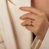 Wholesale Jewelry Copper Heart Shaped Geometric Inlaid Zircon Open Ring For Women