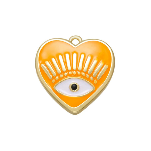 Wholesale Jewelry Copper Heartshaped Dripping Oil Pendant