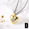 Wholesale Jewelry Copper Heartshaped Electroplated Necklace With O Word Chain
