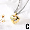 Wholesale Jewelry Copper Heartshaped Electroplated Necklace With O Word Chain