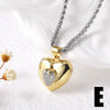 Wholesale Jewelry Copper Heartshaped Electroplated Necklace With O Word Chain