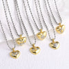 Wholesale Jewelry Copper Heartshaped Electroplated Necklace With O Word Chain