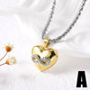 Wholesale Jewelry Copper Heartshaped Electroplated Necklace With O Word Chain