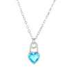Wholesale Jewelry Copper Heartshaped Love Lock Zirconia Pendant Necklace For Women