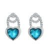 Wholesale Jewelry Copper Heartshaped Love Lock Zirconia Pendant Necklace For Women