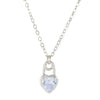 Wholesale Jewelry Copper Heartshaped Love Lock Zirconia Pendant Necklace For Women