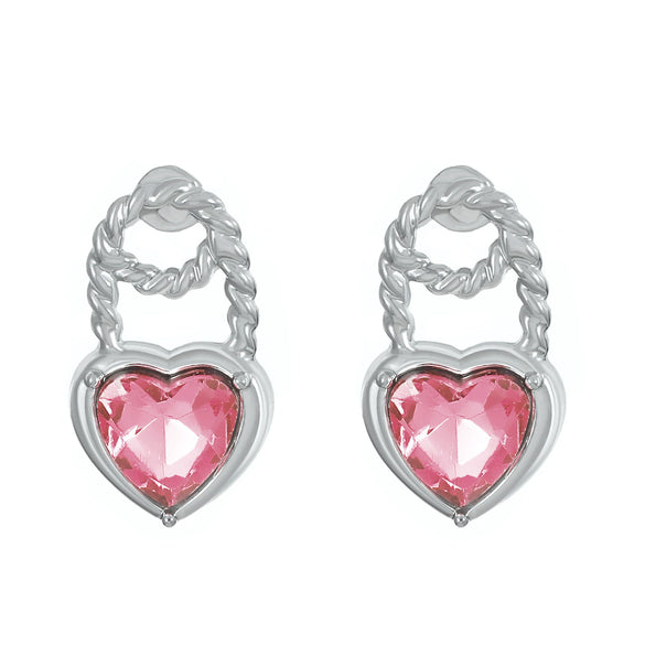 Wholesale Jewelry Copper Heartshaped Love Lock Zirconia Pendant Necklace For Women