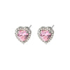 Wholesale Jewelry Copper Heartshaped Micro Inlaid Zircon Earrings 18K Plated