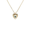 Wholesale Jewelry Copper Heartshaped Pendant Necklace With Devil's Eye Pattern And Electroplating Treatment
